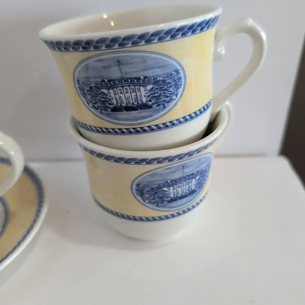 Set Of 5 Churchill American Heritage Millennium Collection Cups & Saucers VTG - Picture 6 of 7